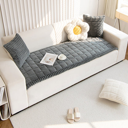 Corduroy Sofa Cushion Plush Non-Slip Simple Modern Cushion