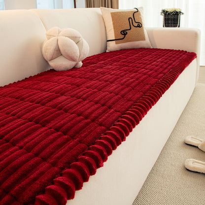 Corduroy Sofa Cushion Plush Non-Slip Simple Modern Cushion