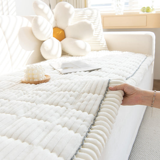 Corduroy Sofa Cushion Plush Non-Slip Simple Modern Cushion