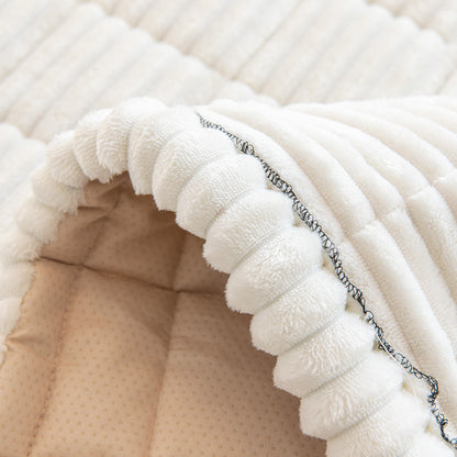 Corduroy Sofa Cushion Plush Seat Cushion Non-Slip Simple Modern Sofa Cover