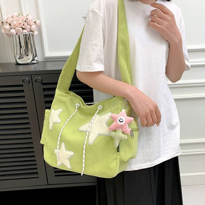 Corduroy Star Print Mini Tote Bag
