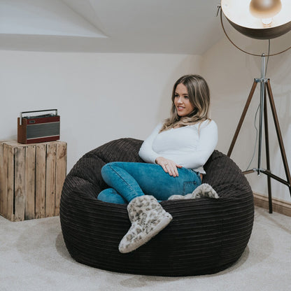 Corduroy teardrop-shaped bean bag cover