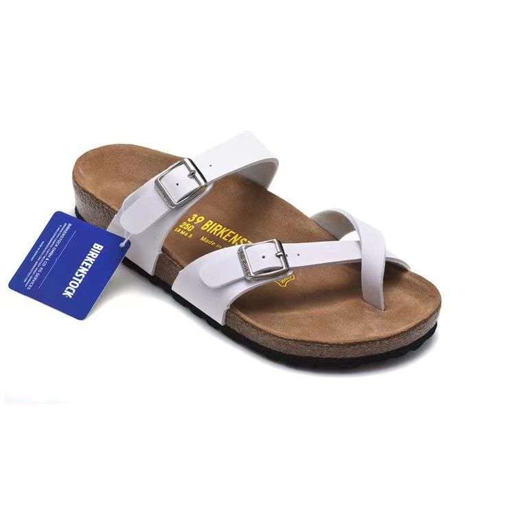 Cork and genuine leather beach sandals