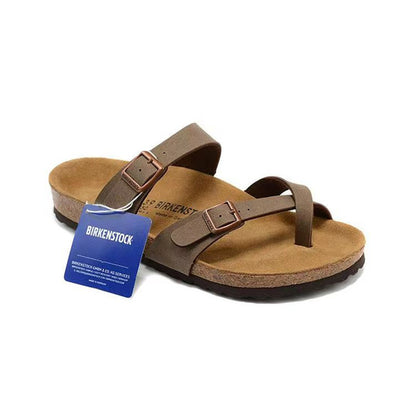 Cork and genuine leather beach sandals