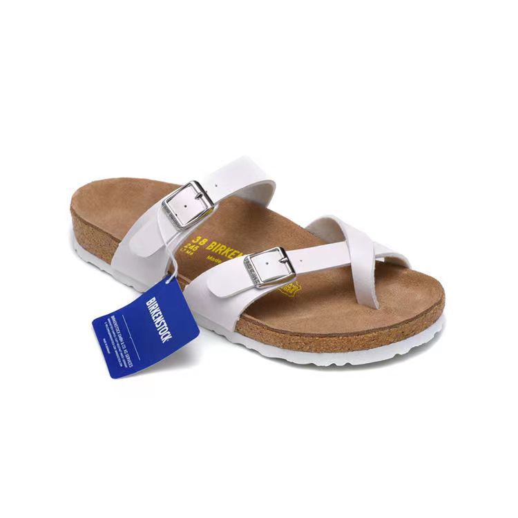 Cork and genuine leather beach sandals