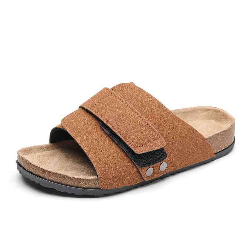 Cork Sole Slide Sandals
