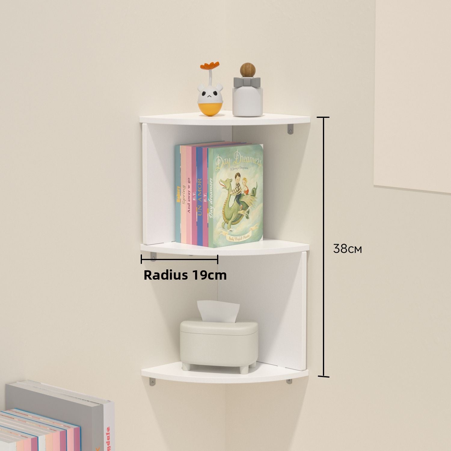 Corner Wall Mounted Storage Shelf