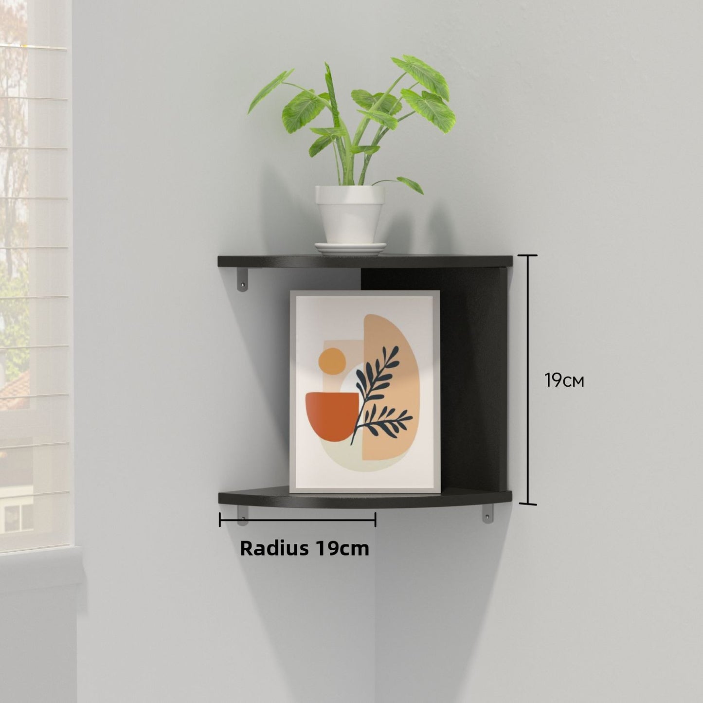 Corner Wall Mounted Storage Shelf