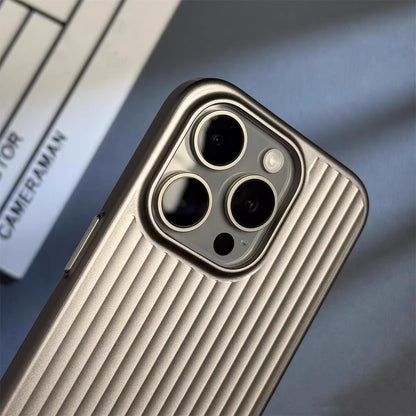 Corrugated Metal Button Hard Phone Case