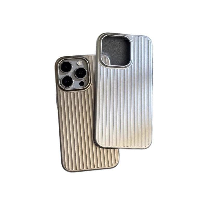 Corrugated Metal Button Hard Phone Case