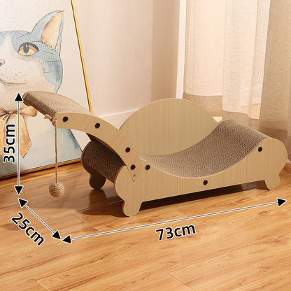 Corrugated Paper Cat Scratch Board and Lounge