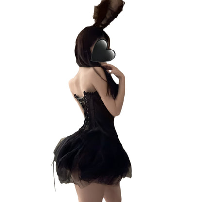 Corset-style blouson bra