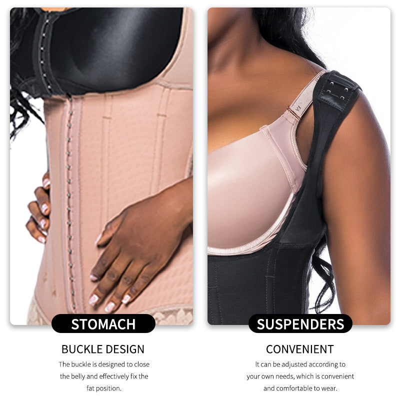 Corset-style figure-hugging pants