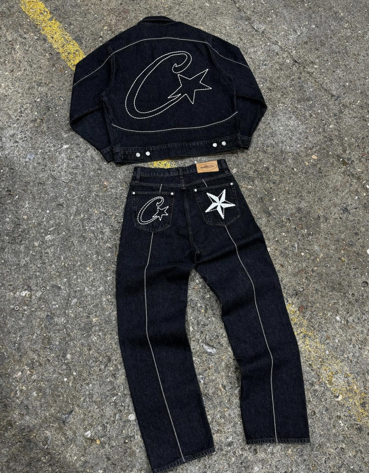 Corteiz Denim Jacket and Trousers Set