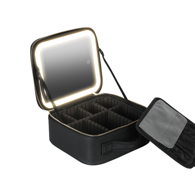 Cosmetic Bag with Mirror and LED Light