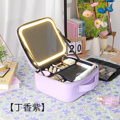 Cosmetic Bag with Mirror and LED Light