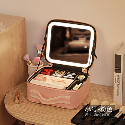 Cosmetic Bag with Mirror and LED Light