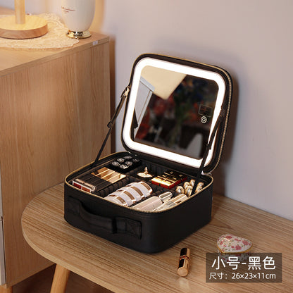Cosmetic Bag with Mirror and LED Light