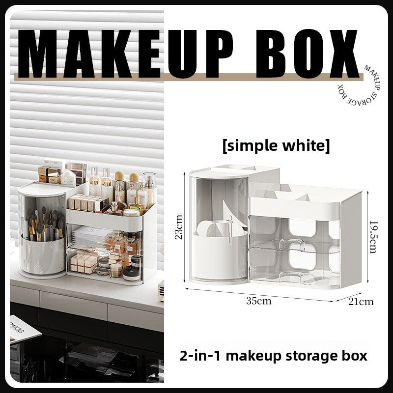Cosmetic Organizer Storage Box with Lid