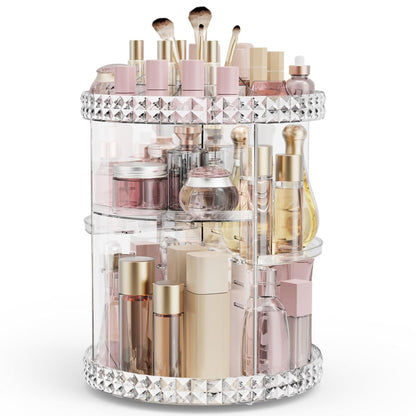 Cosmetic storage box transparent rotating dresser