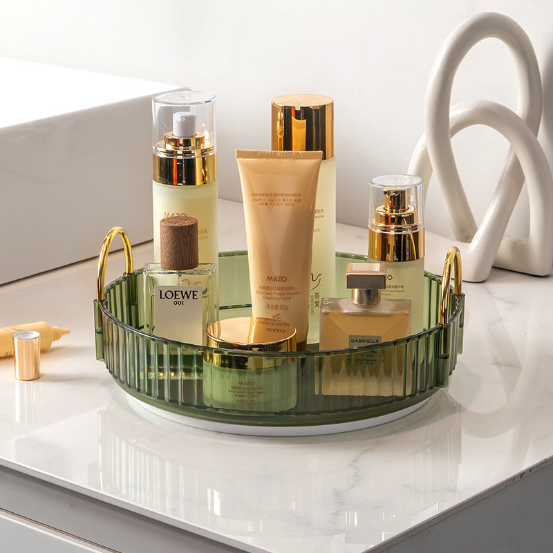 Cosmetics rotating disc storage box