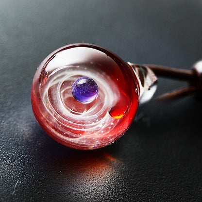 Cosmic Glass Pendant Necklace