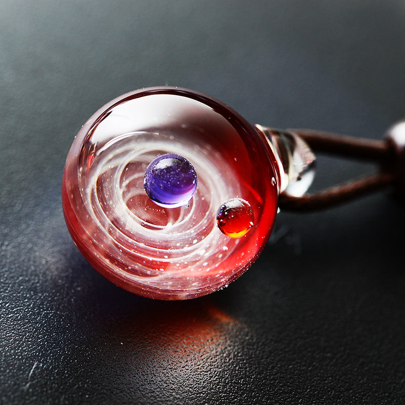 Cosmic Glass Pendant Necklace