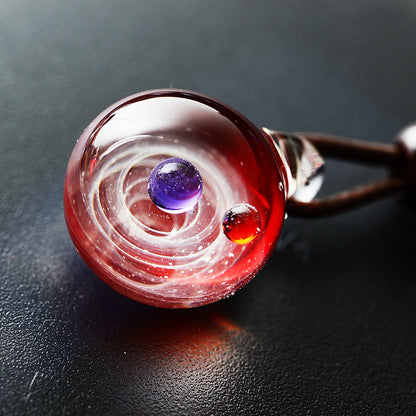 Cosmic Glass Pendant Necklace