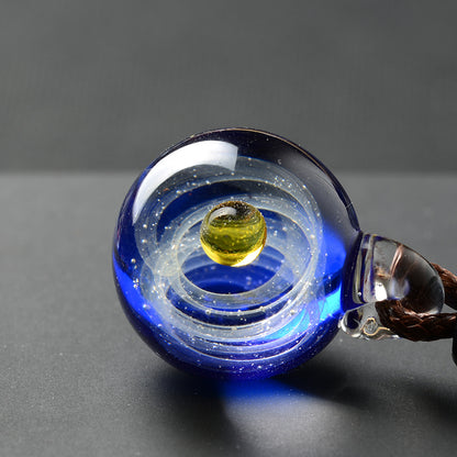Cosmic Glass Pendant Necklace