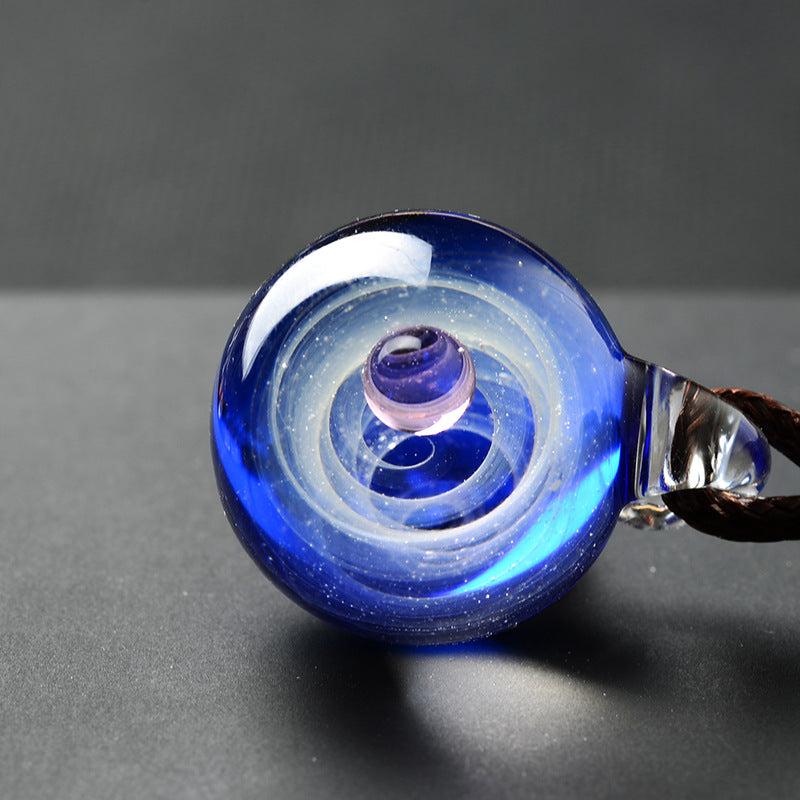 Cosmic Glass Pendant Necklace