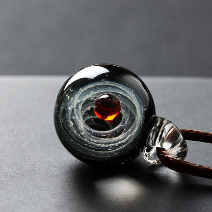 Cosmic Glass Pendant Necklace