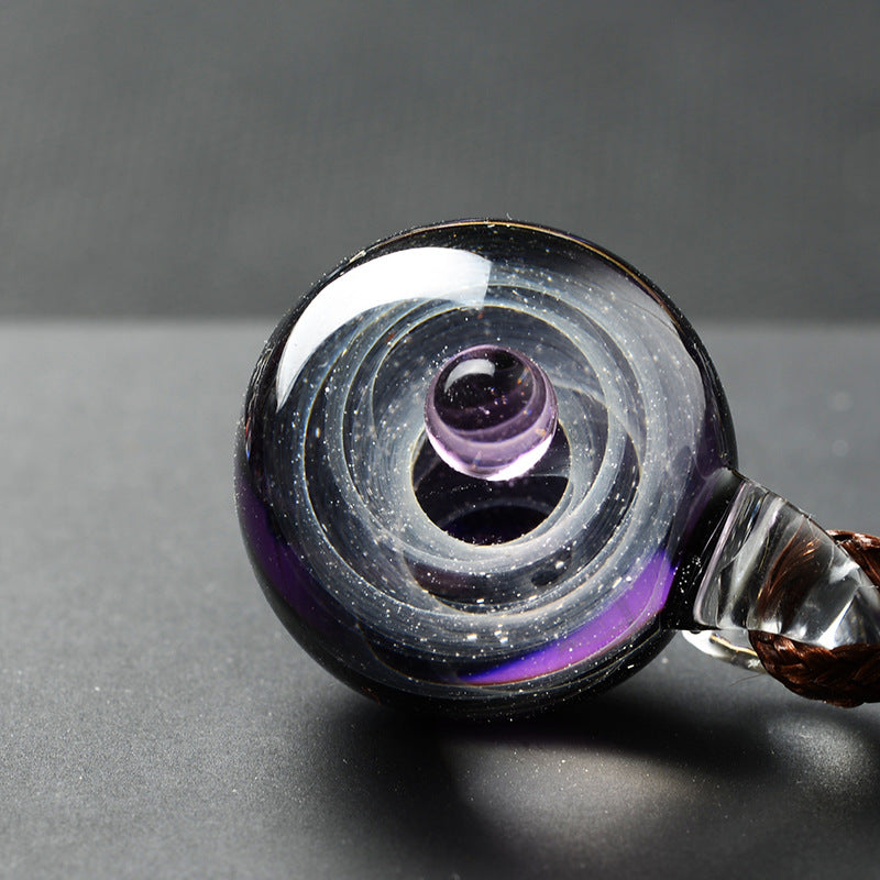 Cosmic Glass Pendant Necklace