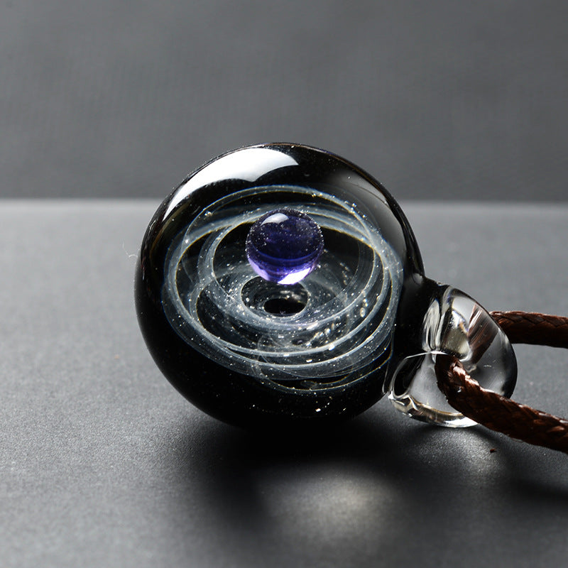 Cosmic Glass Pendant Necklace