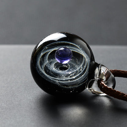 Cosmic Glass Pendant Necklace