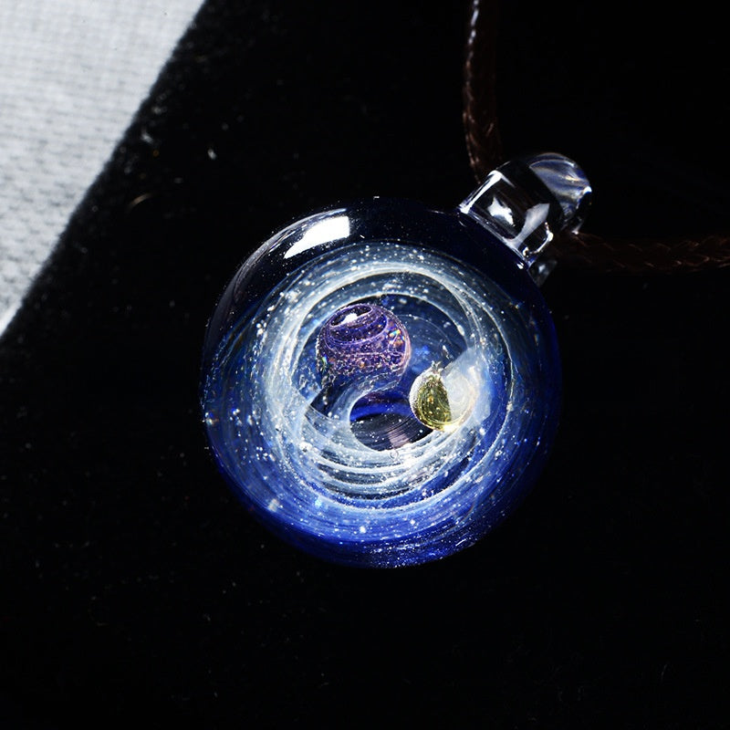 Cosmic Glass Pendant Necklace