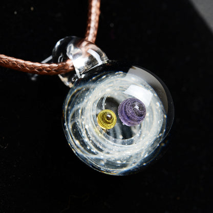 Cosmic Glass Pendant Necklace