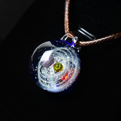 Cosmic Glass Pendant Necklace