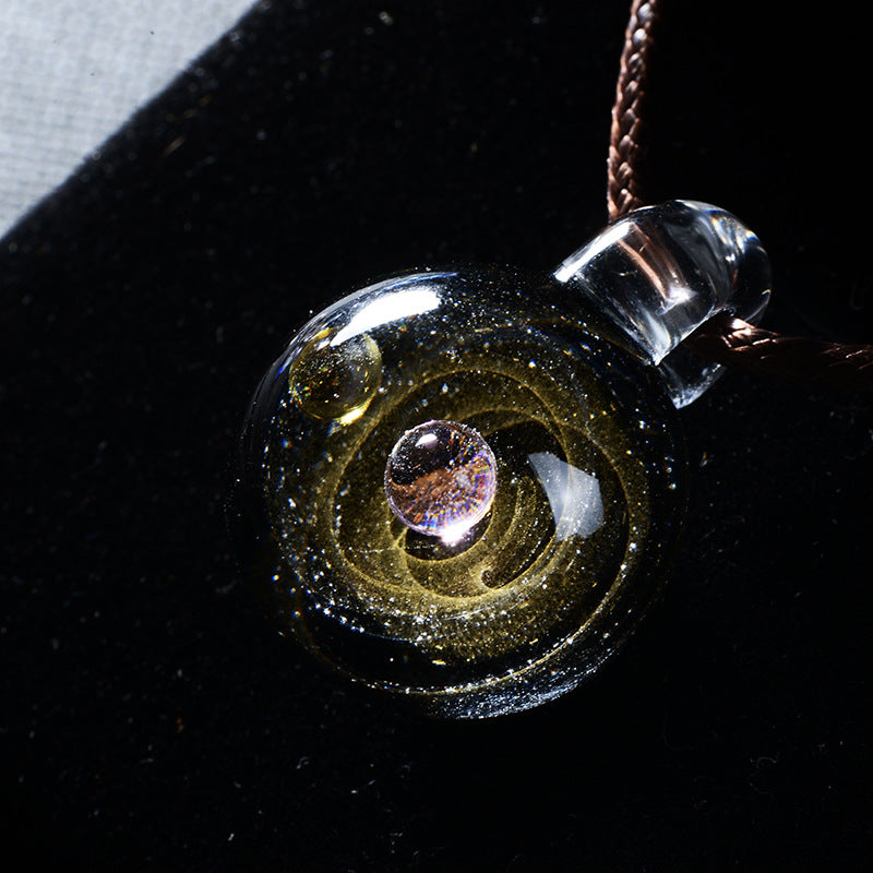 Cosmic Glass Pendant Necklace