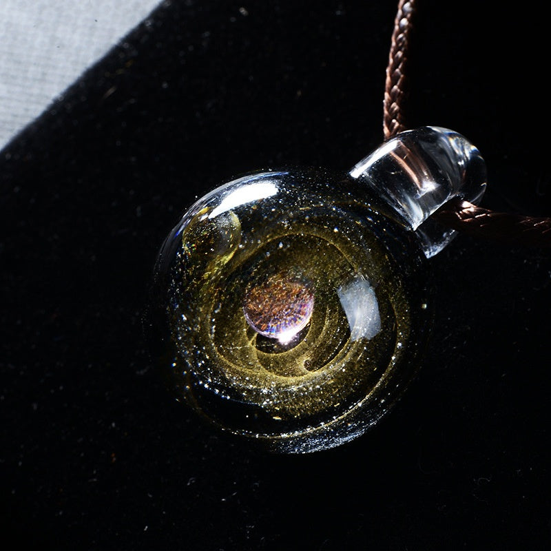 Cosmic Glass Pendant Necklace