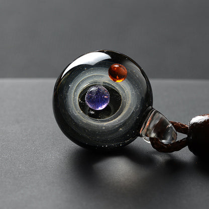 Cosmic Glass Pendant Necklace