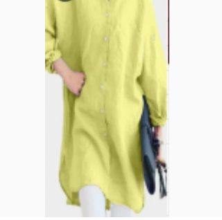 Cotton and linen blouse, women's loose-fitting shirt