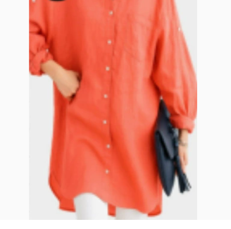 Cotton and linen blouse, women's loose-fitting shirt