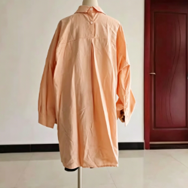 Cotton and linen blouse, women's loose-fitting shirt