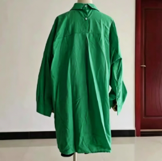 Cotton and linen blouse, women's loose-fitting shirt