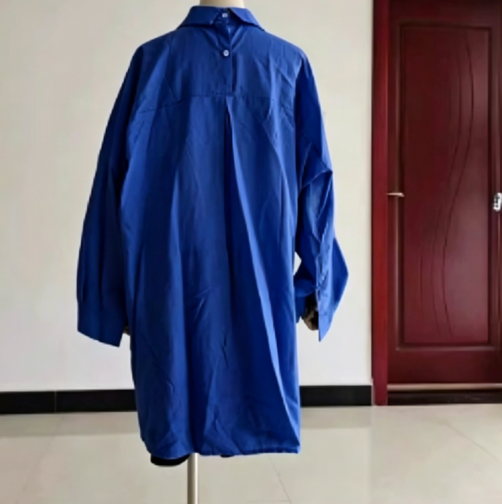 Cotton and linen blouse, women's loose-fitting shirt