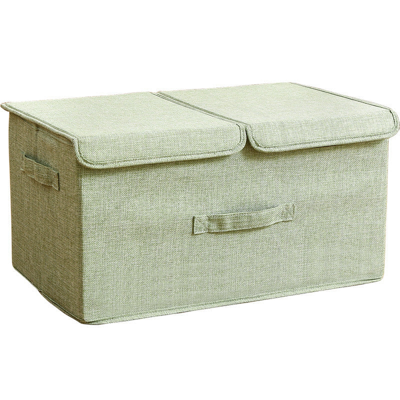 Cotton and linen double-layer storage box