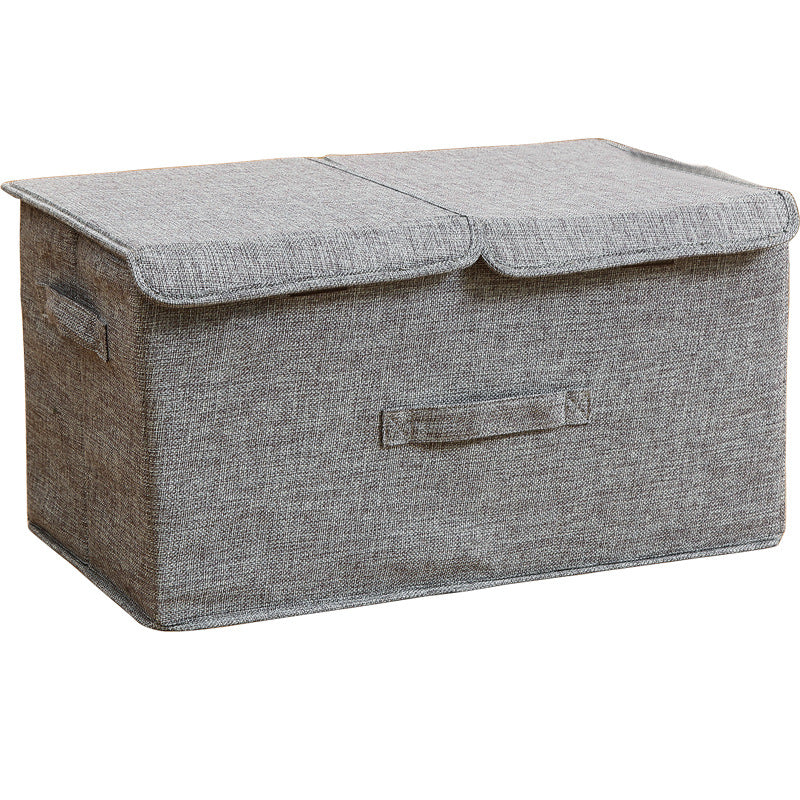 Cotton and linen double-layer storage box