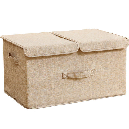 Cotton and linen double-layer storage box