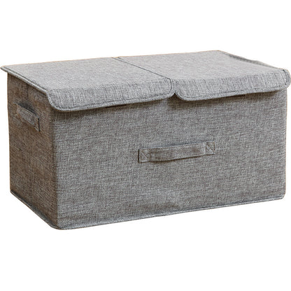 Cotton and linen double-layer storage box