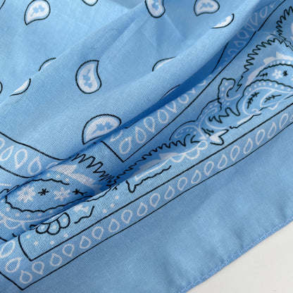 Cotton and linen small square scarf